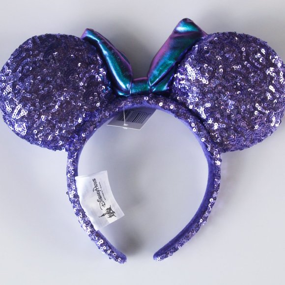 Disney Purple sequin ears with iridescent bow - Picture 2 of 3